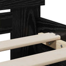 vidaXL Ágykeret fejtámlával Fekete tölgy 75 x 190 cm Faanyag