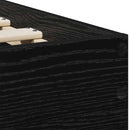 vidaXL Ágykeret fejtámlával Fekete tölgy 75 x 190 cm Faanyag