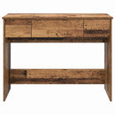 vidaXL Kozmetikai Asztal fiókkal tárolóval Öreg fa 100 x 45 x 76 cm