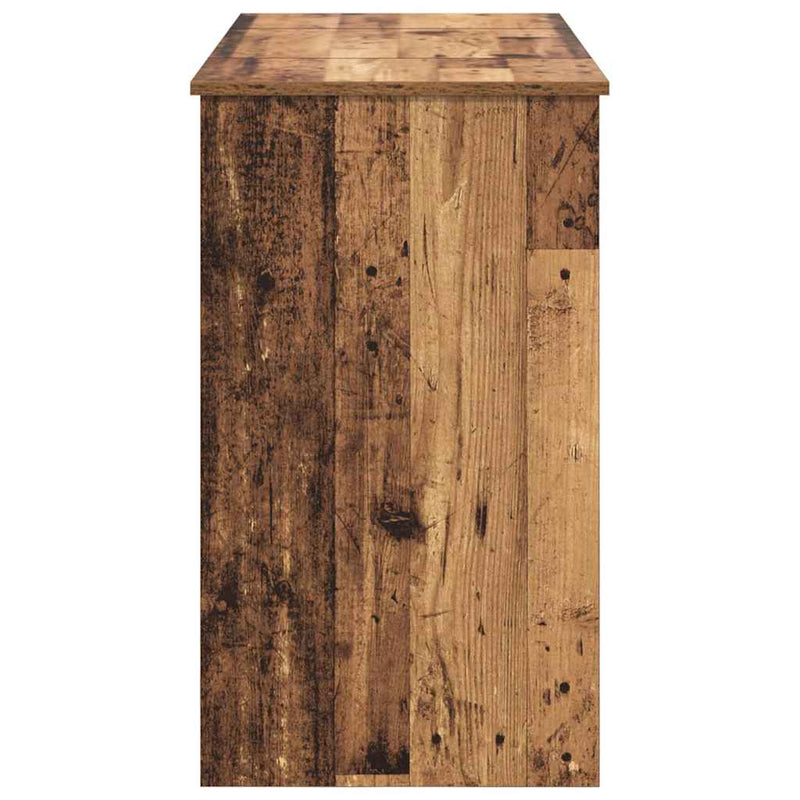 vidaXL Öltözködőasztal fiókkal Régi fa 100 x 45 x 76 cm Faanyag
