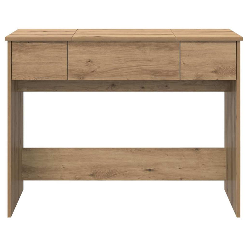vidaXL Öltözködőasztal fiókkal kézműves tölgy 100 x 45 x 76 cm Faanyag