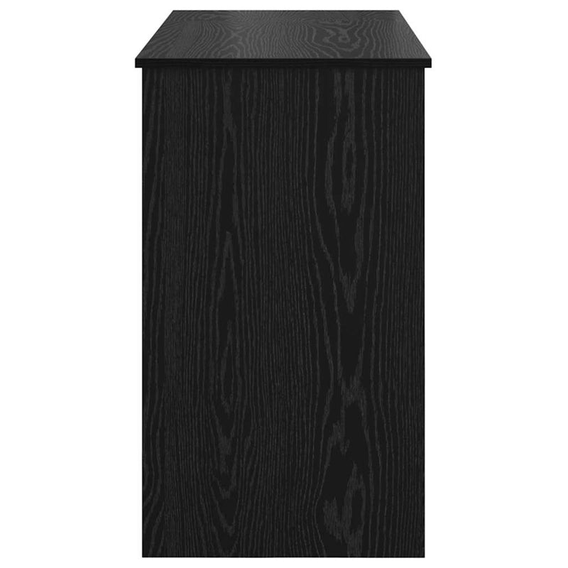 vidaXL Öltözködőasztal fiókkal Musta tammi 100 x 45 x 76 cm Faanyag