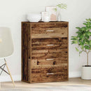 vidaXL Széf fiókkal Régi fa 60 x 31 x 84 cm Faanyag