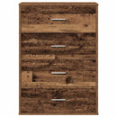 vidaXL Széf fiókkal Régi fa 60 x 31 x 84 cm Faanyag