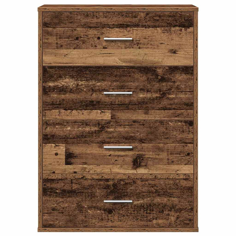 vidaXL Széf fiókkal Régi fa 60 x 31 x 84 cm Faanyag