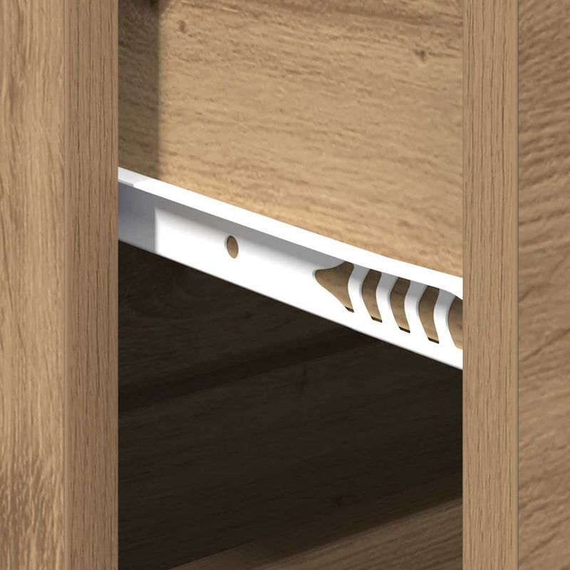 vidaXL Széf fiókkal kézműves tölgy 60 x 31 x 84 cm Faanyag