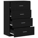 vidaXL Széf fiókkal Musta tammi 60 x 31 x 84 cm Faanyag