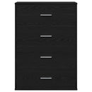vidaXL Széf fiókkal Musta tammi 60 x 31 x 84 cm Faanyag
