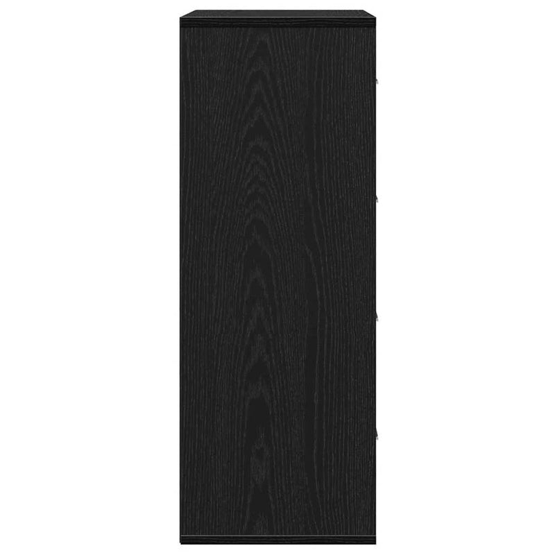 vidaXL Széf fiókkal Musta tammi 60 x 31 x 84 cm Faanyag