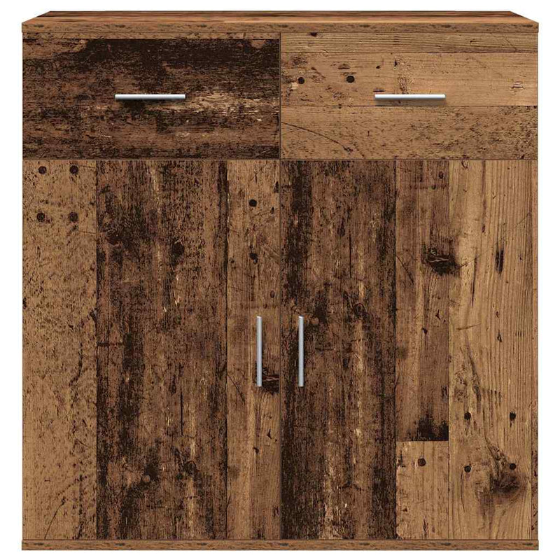 vidaXL Széf fiókkal Régi fa 79 x 38 x 80 cm Faanyag
