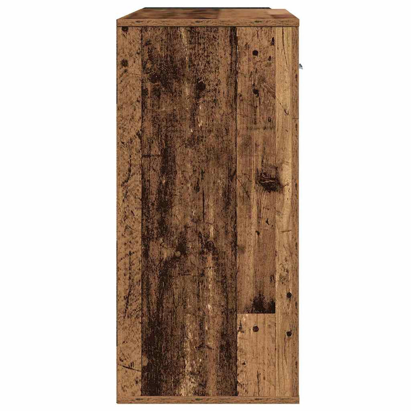 vidaXL Széf fiókkal Régi fa 79 x 38 x 80 cm Faanyag