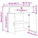 vidaXL Széf fiókkal Régi fa 79 x 38 x 80 cm Faanyag