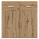 vidaXL Széf fiókkal kézműves tölgy 79 x 38 x 80 cm Faanyag
