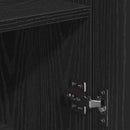 vidaXL Széf fiókkal Musta tammi 79 x 38 x 80 cm Faanyag