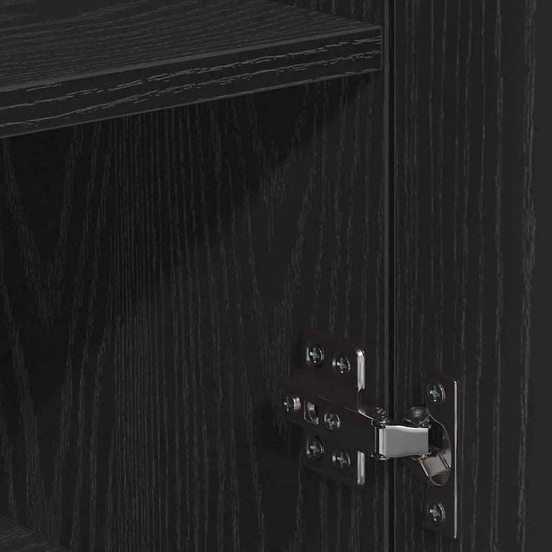 vidaXL Széf fiókkal Musta tammi 79 x 38 x 80 cm Faanyag