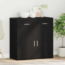 vidaXL Széf fiókkal Fekete tölgy 78 x 38 x 80 cm Faanyag