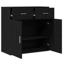 vidaXL Széf fiókkal Fekete tölgy 78 x 38 x 80 cm Faanyag
