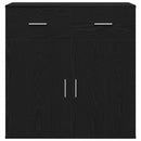 vidaXL Széf fiókkal Musta tammi 79 x 38 x 80 cm Faanyag