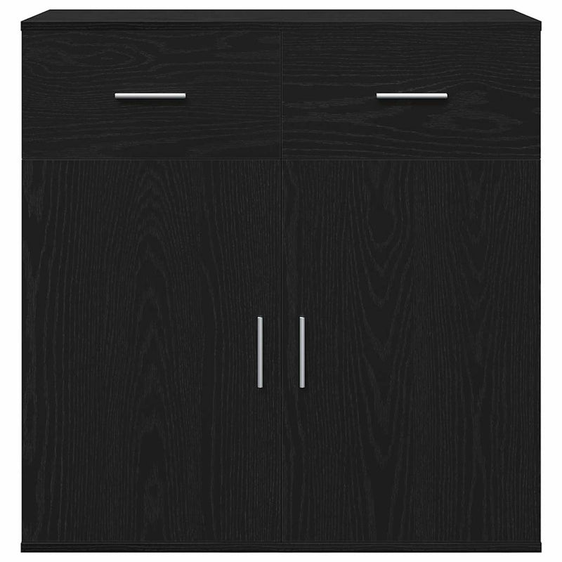 vidaXL Széf fiókkal Musta tammi 79 x 38 x 80 cm Faanyag