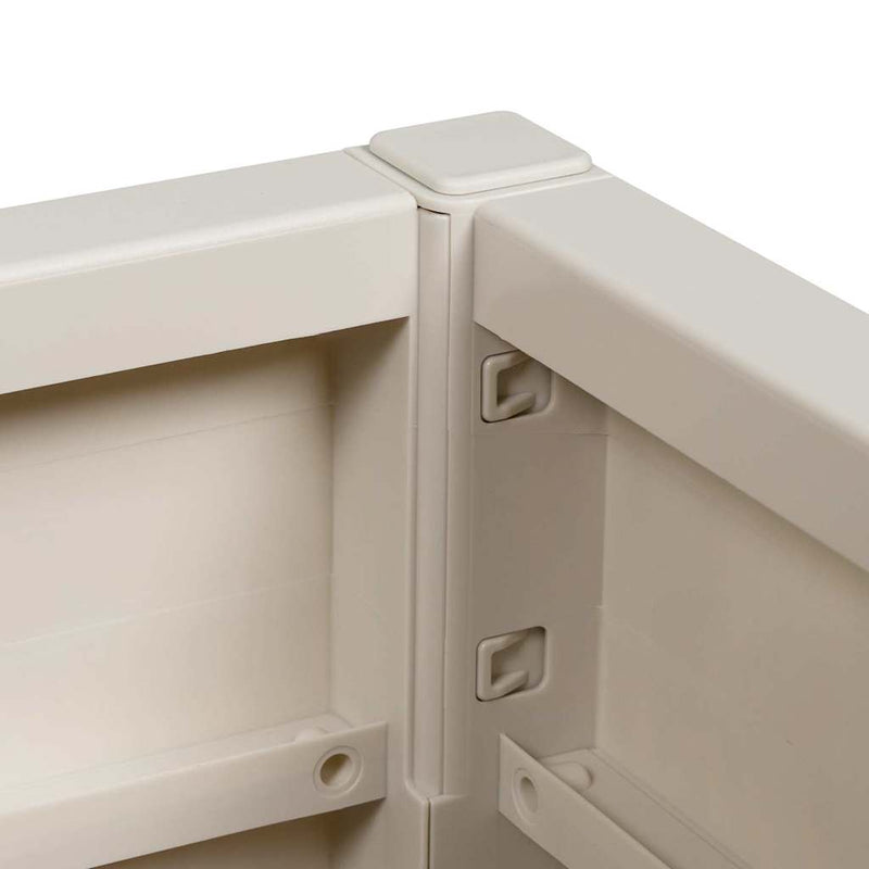 vidaXL Kerti cserép Fehér 36 x 36 x 35 cm Polipropilén