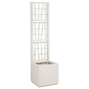 vidaXL Kertész cserép rácsos változattal Fehér 36 x 36 x 140 cm PP