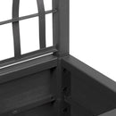 vidaXL Kerti cserép Antracit 36 x 36 x 140 cm Polipropilén