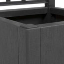 vidaXL Kerti cserép Antracit 36 x 36 x 140 cm Polipropilén