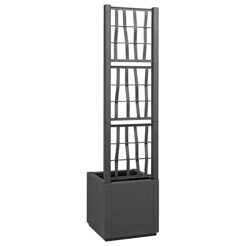 vidaXL Kerti cserép Antracit 36 x 36 x 140 cm Polipropilén