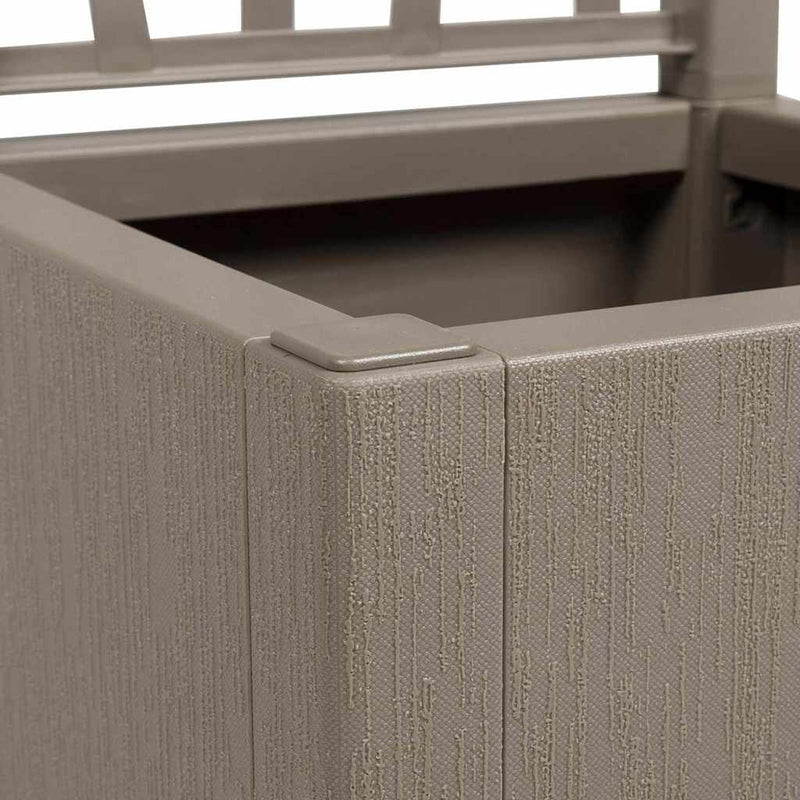 vidaXL Kerti cserép Szürke 36 x 36 x 140 cm Polipropilén