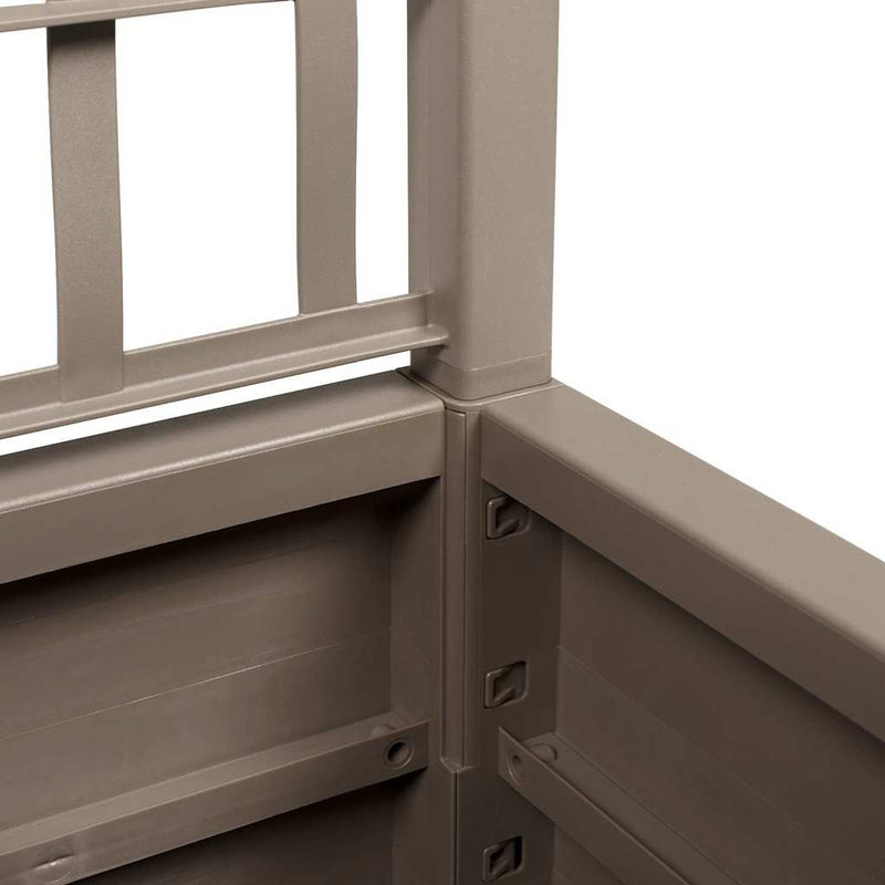 vidaXL Kerti cserép Szürke 36 x 36 x 140 cm Polipropilén