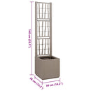 vidaXL Kerti cserép Szürke 36 x 36 x 140 cm Polipropilén