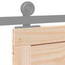 vidaXL Pajtaajtó Természetes 80 x 208 cm Tömör fenyőfa