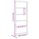 vidaXL Istállóajtó Barna 90 x 2,5 x 208 cm Tömör fenyőfa