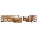 vidaXL Kültéri kanapé szett 6 pcs Természetes Tömör Akácfa