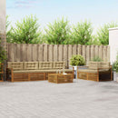 vidaXL Kültéri kanapé szett párnával 7 pcs Természetes és bézs