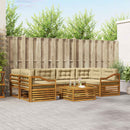 vidaXL Kültéri kanapé szett párnával 7 pcs Természetes és bézs