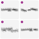 vidaXL Kültéri kanapé szett 8 pcs Természetes Tömör Akácfa