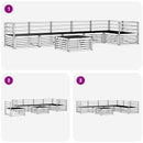 vidaXL Kültéri kanapé szett 7 pcs Természetes