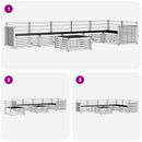 vidaXL Kültéri kanapé szett 7 pcs Természetes