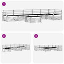 vidaXL Kültéri kanapé szett 7 pcs Természetes