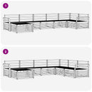 vidaXL Kültéri kanapé szett 7 pcs Természetes