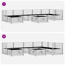 vidaXL Kültéri kanapé szett 8 pcs Természetes