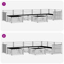 vidaXL Kültéri kanapé szett 8 pcs Természetes