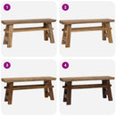 vidaXL pad Természetes 100 x 29 x 43,5 cm Tömör Teakfa
