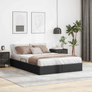 vidaXL Tárolós Ágy tárolóval Fekete 137 x 190 cm Műbőr