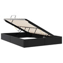 vidaXL Tárolós Ágy tárolóval Fekete 137 x 190 cm Műbőr