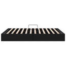 vidaXL Tárolós Ágy tárolóval Fekete 137 x 190 cm Műbőr