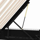 vidaXL Tárolós Ágy tárolóval Tiszta Fehér 137 x 190 cm Műbőr