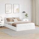 vidaXL Tárolós Ágy tárolóval Tiszta Fehér 137 x 190 cm Műbőr