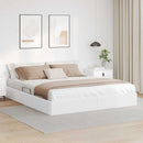 vidaXL Tárolós Ágy tárolóval Tiszta Fehér 193 x 203 cm Műbőr